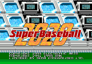 Super Baseball 2020 (USA, Europe) Title Screen
